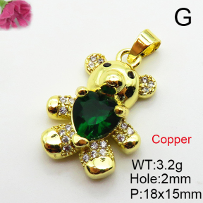 Fashion Copper Pendant  Cubic Zirconia  XFPC03692aajl-L024