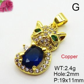 Fashion Copper Pendant  Cubic Zirconia  XFPC03695aajl-L024