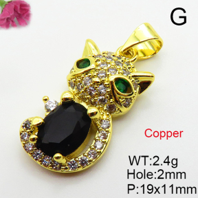 Fashion Copper Pendant  Cubic Zirconia  XFPC03698aajl-L024