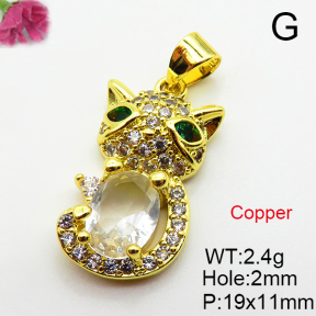 Fashion Copper Pendant  Cubic Zirconia  XFPC03699aajl-L024