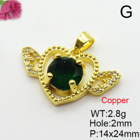 Fashion Copper Pendant  Cubic Zirconia  XFPC03701aajl-L024