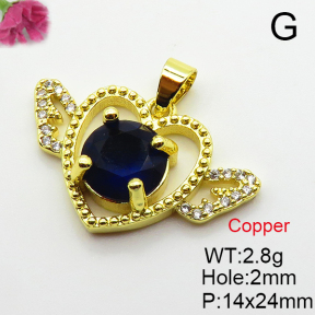 Fashion Copper Pendant  Cubic Zirconia  XFPC03703aajl-L024