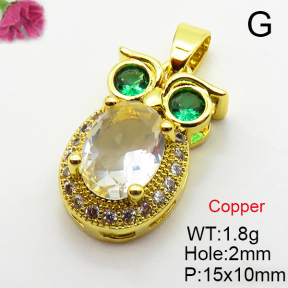 Fashion Copper Pendant  Cubic Zirconia  XFPC03710aajl-L024