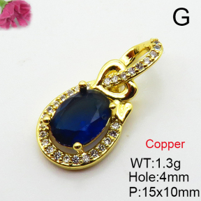 Fashion Copper Pendant  Cubic Zirconia  XFPC03713aajl-L024