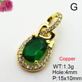 Fashion Copper Pendant  Cubic Zirconia  XFPC03714aajl-L024