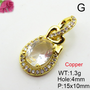 Fashion Copper Pendant  Cubic Zirconia  XFPC03716aajl-L024