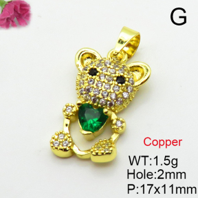 Fashion Copper Pendant  Cubic Zirconia  XFPC03723aajl-L024