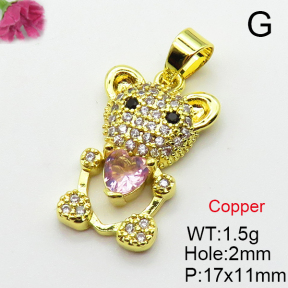 Fashion Copper Pendant  Cubic Zirconia  XFPC03724aajl-L024