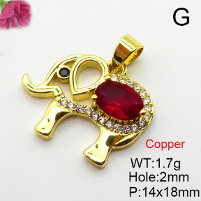 Fashion Copper Pendant  Cubic Zirconia  XFPC03727aajl-L024