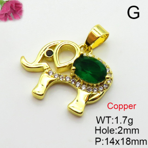 Fashion Copper Pendant  Cubic Zirconia  XFPC03728aajl-L024