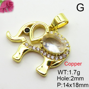 Fashion Copper Pendant  Cubic Zirconia  XFPC03729aajl-L024