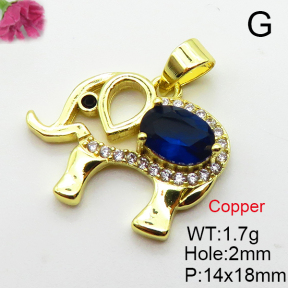 Fashion Copper Pendant  Cubic Zirconia  XFPC03730aajl-L024