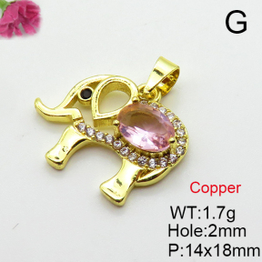 Fashion Copper Pendant  Cubic Zirconia  XFPC03731aajl-L024