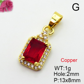 Fashion Copper Pendant  Cubic Zirconia  XFPC03734aajl-L024