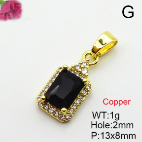 Fashion Copper Pendant  Cubic Zirconia  XFPC03735aajl-L024