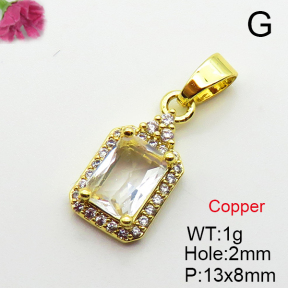 Fashion Copper Pendant  Cubic Zirconia  XFPC03737aajl-L024