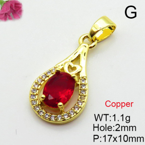 Fashion Copper Pendant  Cubic Zirconia  XFPC03739aajl-L024