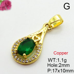 Fashion Copper Pendant  Cubic Zirconia  XFPC03741aajl-L024