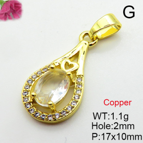 Fashion Copper Pendant  Cubic Zirconia  XFPC03742aajl-L024