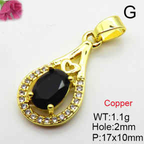 Fashion Copper Pendant  Cubic Zirconia  XFPC03743aajl-L024