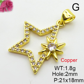 Fashion Copper Pendant  Cubic Zirconia  XFPC03772aajl-L024