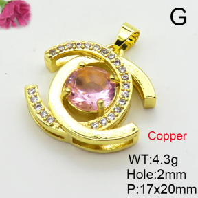 Chanel  Fashion Copper Pendant  Cubic Zirconia  XFPC03576aajl-L024