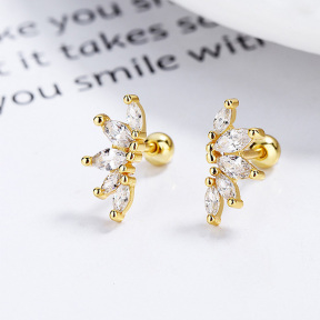 925 Silver Earrings  Weight:1.05g  5.4*11.5mm  JE1031bhjp-Y06  A-50-09