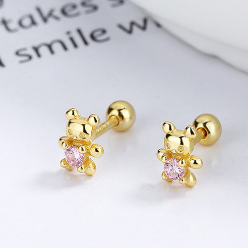 925 Silver Earrings  Weight:0.8g  5*6.4mm  JE1047bhip-Y06  A-49-19