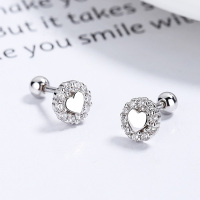 925 Silver Earrings  Weight:0.95g  5.8*5.9mm  JE1052bhki-Y06  A-50-03
