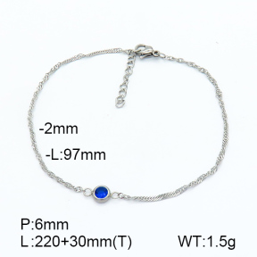 Stainless Steel Anklets  Zircon  7A9000095ablb-908