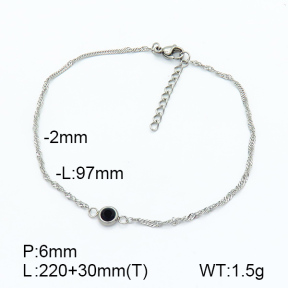 Stainless Steel Anklets  Zircon  7A9000097ablb-908