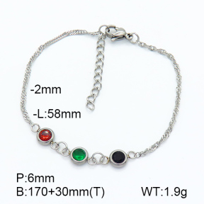 Stainless Steel Bracelet  Zircon  7B4000132bbov-908