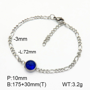 Stainless Steel Bracelet  Zircon  7B4000139vbmb-908