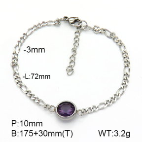Stainless Steel Bracelet  Zircon  7B4000150vbmb-908
