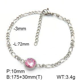 Stainless Steel Bracelet  Zircon  7B4000151vbmb-908