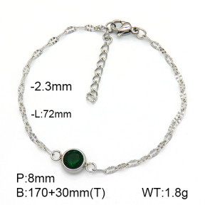 Stainless Steel Bracelet  Zircon  7B4000157ablb-908