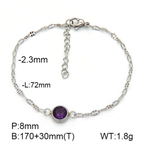 Stainless Steel Bracelet  Zircon  7B4000163ablb-908