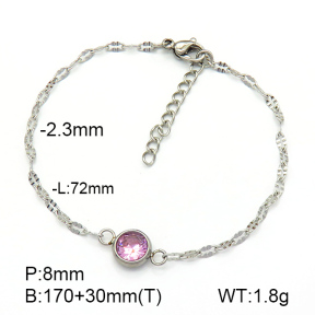 Stainless Steel Bracelet  Zircon  7B4000165ablb-908