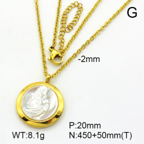 Stainless Steel Necklace  7N3000091bhia-721