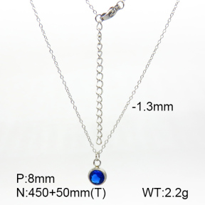 Stainless Steel Necklace  Zircon  7N4000240bbml-908