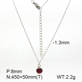 Stainless Steel Necklace  Zircon  7N4000246bbml-908