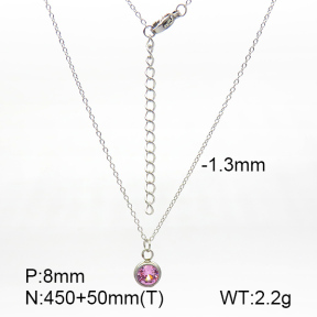 Stainless Steel Necklace  Zircon  7N4000252bbml-908