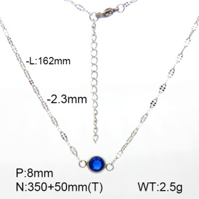 Stainless Steel Necklace  Zircon  7N4000309vbnb-908