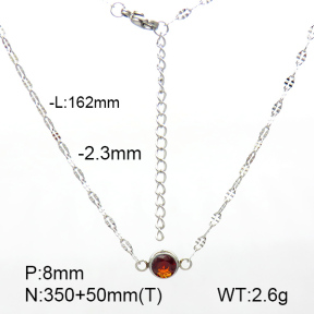 Stainless Steel Necklace  Zircon  7N4000315vbnb-908