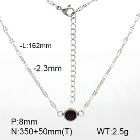 Stainless Steel Necklace  Zircon  7N4000317vbnb-908