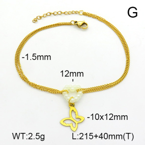 Stainless Steel Anklets  7A9000104ablb-610