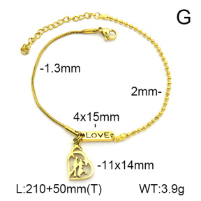 Stainless Steel Anklets  7A9000129aakl-418