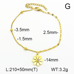 Stainless Steel Anklets  7A9000140aakl-418