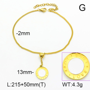 Stainless Steel Anklets  7A9000145aakl-418