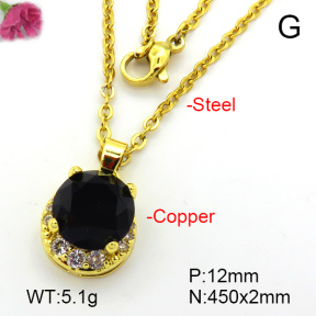 Fashion Copper Necklace  F7N401359aajl-L024